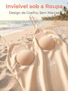 Kit Cobertura para Mamilos Silicone Adesivo Invisível – 4 Pares Protetor Mamilar Reutilizável, Sem Marcas, Respirável e Hipoalergênico para Decotes e Looks Sem Sutiã - Preto - Visão 6
