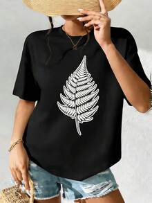 Dam-T-shirts - Svart - Visa 2