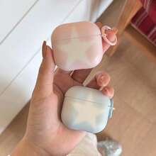 韩版磨砂粉蓝星形耳机保护套，带挂环，可爱第四代/2/3/Pro 2/3 适用，春夏耳机保护套，生日/节日礼物 - 彩色 - 查看 6