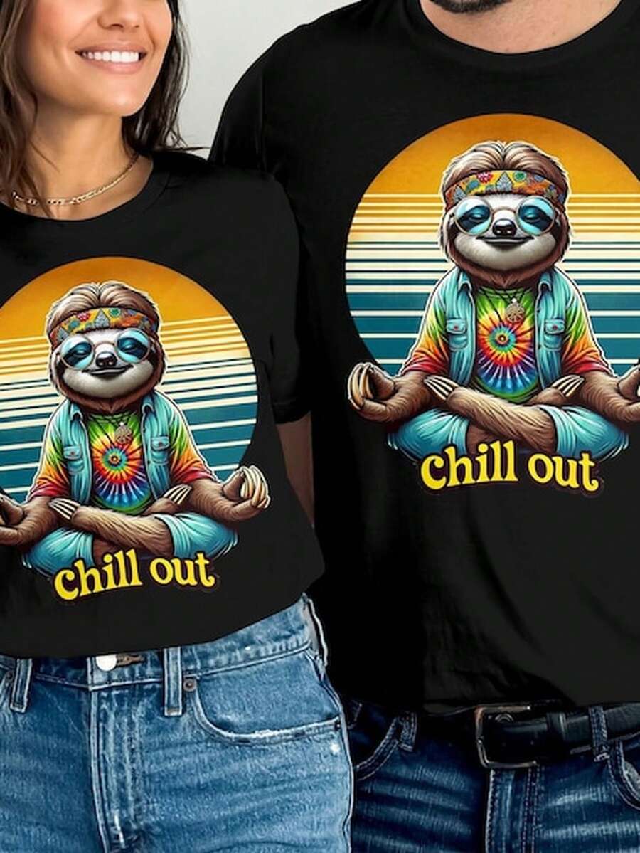 Chill Out other T1S1Hirt, Hippie Peaceful B1Oho Gift, Meditating Animal Graphic T1EE, UniS1ex Adultot1t1hing
