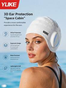 Yuke Extra Large Silicone Swimming Cap, Waterproof & Anti-Chlorine, Suitable For Long Hair, High Elasticity & Non-Tight, Essential For Teenagers & Adults Water Sports In Summer - Multicolor - View 3