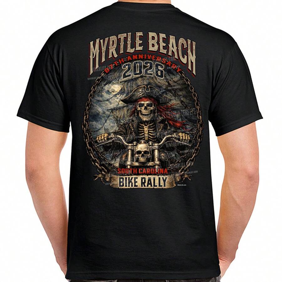 T-Shirt 2026 My Rtle Beh Bike Rally Storm No Har Ley - Black - View 1