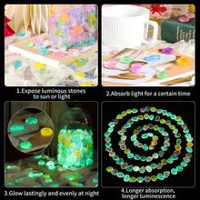 10/50/100pcs Outdoor Glow-In-The-Dark Decorative Stones, Luminous Pebbles For Landscape, Pathway, Terrace, Garden Decor, Wedding Party, Aquarium, Holiday Essentials - A - View 8