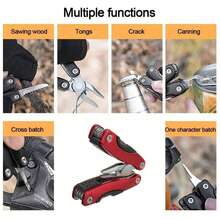 13-In-1 Multifunctional Folding Pocket Tool, Portable Stainless Steel Small Multipurpose Pliers With Screwdriver And Bottle Opener, Repair Accessories For Outdoor Camping, Hiking, Fishing, Survival, Travel, Emergency, Home Repair, Men, Dad, Husband, Backpack, Adventure Gear, Compact Foldable For Daily Use - Multicolor - View 8
