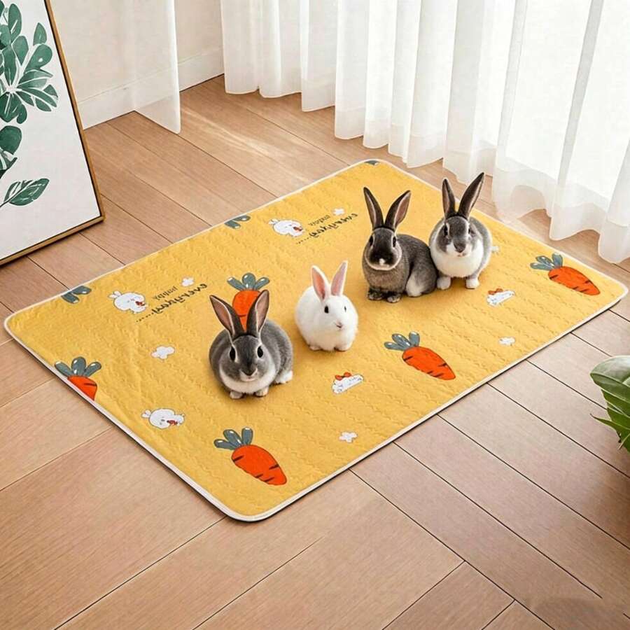 1 tấm lót vệ sinh cho thú cưng hình hoạt hình dễ thương, thấm hút mồ hôi, thoáng khí, mỏng, có thể giặt được, phù hợp cho thú cưng nhỏ, họa tiết cắt ngẫu nhiên, không giặt máy được, đáy không chống thấm nước. - Nhiều màu - Xem 1
