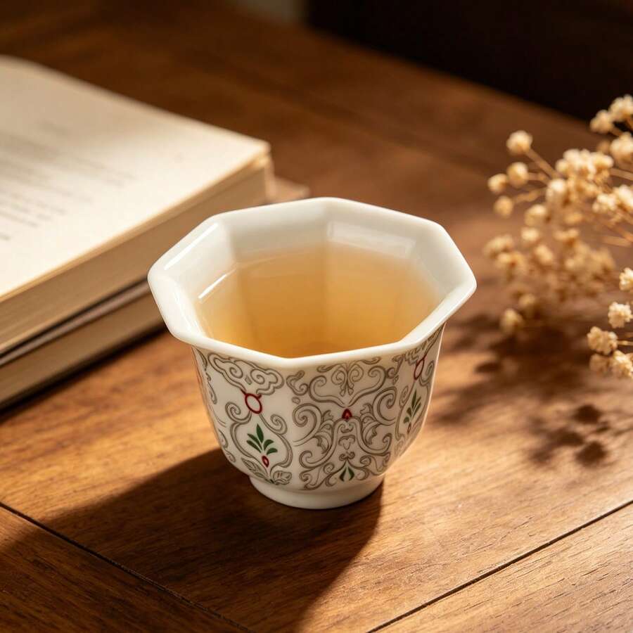 1pc 100ml Middle Eastern Popular Handheld Ceramic Espresso Cup, Mini Size, Traditional Arabic Festival - Multicolor - View 1