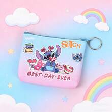 1pc Cute Cartoon Stitch Coin Purse, Fashionable Minimalist Design, Can Be Used As Earphone Storage Bag | Multifunctional Hanging Coin Pouch Key Holder Mini Storage Bag Zipper Small Wallet Suitable For Daily Outings And Travel, Can Store Lipstick, Makeup Brushes, Skincare Products, Coins, Small Items, Household Gifts, Holiday Gifts, Multifunctional Coin Purse - Multicolor - View 9