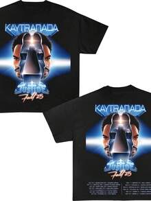 KAYTRANADA Tour Uni T-Shirt  Music Merch  Tour Merch Birth Gift - Black - View 1