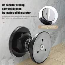 2pcs Magnetic Silicone Door Stopper Set - No Drilling Required, Easy Installation, Strong Magnetic Fixation, Quiet Operation | Reliable Way To Keep Doors Open | Suitable For Home And Office, Fits All Door Types - A - View 8