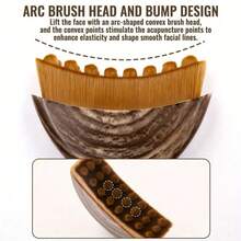 1pc Lymphatic Face Brush, Dry Brushing Face Massager, Facial Lymphatic Drainage Massage Tool, Sculpt Jawline, Ergonomic Design, Contour Skin, Relieve Fatigue - Multicolor - View 6