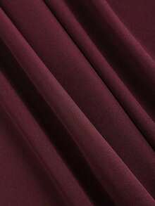 Pantalones anchos plisados de jacquard elegante vintage para mujer, para otoño/invierno - Burdeos - Ver 4