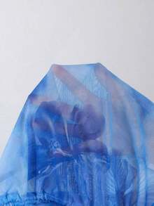 Conjunto de traje de baño de vacaciones para mujer, conjunto de vacaciones de verano para mujer, conjunto de playa para mujer - Azul - Ver 7