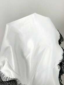 2026 Nueva Blusa Minimalista de Primavera para Mujer de Satén Color Albaricoque con Encaje, Elegante Camisola con Ribete de Encaje, Adecuada para Primavera/Verano; Camisa Elegante, Adecuada para Fiestas, Primavera, Navidad, Año Nuevo, etc.; Elegante - Blanco - Ver 7