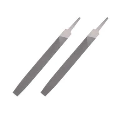 2Pcs 200mm/ 8" High Carbon Steel Medium Cut Files, Single Cut Hardened Double Cuts Teeth Hand File Without Handle, For Wood, Metal, Sharpening, Plastic