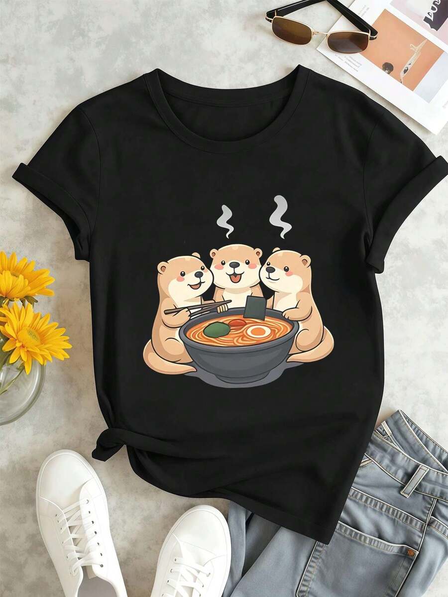 Women T-Shirts - Black - View 1