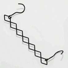 1pc Foldable W Shaped Clothes Hanger Organizer, 7 Hole Space Saving Closet Storage Rack Dual Hook Horizontal Vertical Hanging, Stainless Steel Material, Modern Home Storage Style, W Shape Pattern, Utility Hooks, For Easter Spring Home Essentials - Multicolor - View 9