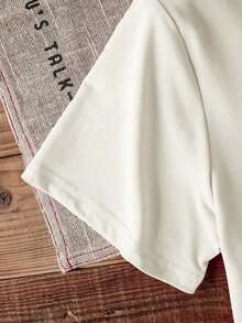 Summer Bestsellers: Women's T-Shirts With Cherry Print And Slogan, Round Neck, Urban Vintage Style, Unisex, Cotton, Short Sleeve, Round Neck, Blouses For Women. Casual Blouses For Ladies. - 白色 7 - 查看 4