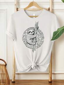 otro T1S1Hirt, StY1Le otro S1Hirt, Lazy Animal T1EE, Funny Jungle S1Hirt, Rega1lo para otro Amante. - Blanco - Ver 2