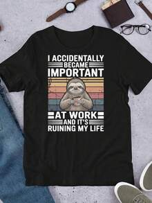 Funny other T1S1Hirt1 I Accidentally Bec1Am Important At Work. - Negro - Ver 2