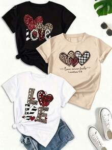 Camisetas de manga corta para mujer, elige 1 entre 3 modelos distintos. Estilo retro americano con estampados de nombres de ciudades, suaves al tacto, cómodas, elegantes y versátiles para el ocio, las fiestas y la playa. Ideales para la Semana Santa y la Pascua. Hay una que te queda perfecta. - Negro - Ver 8