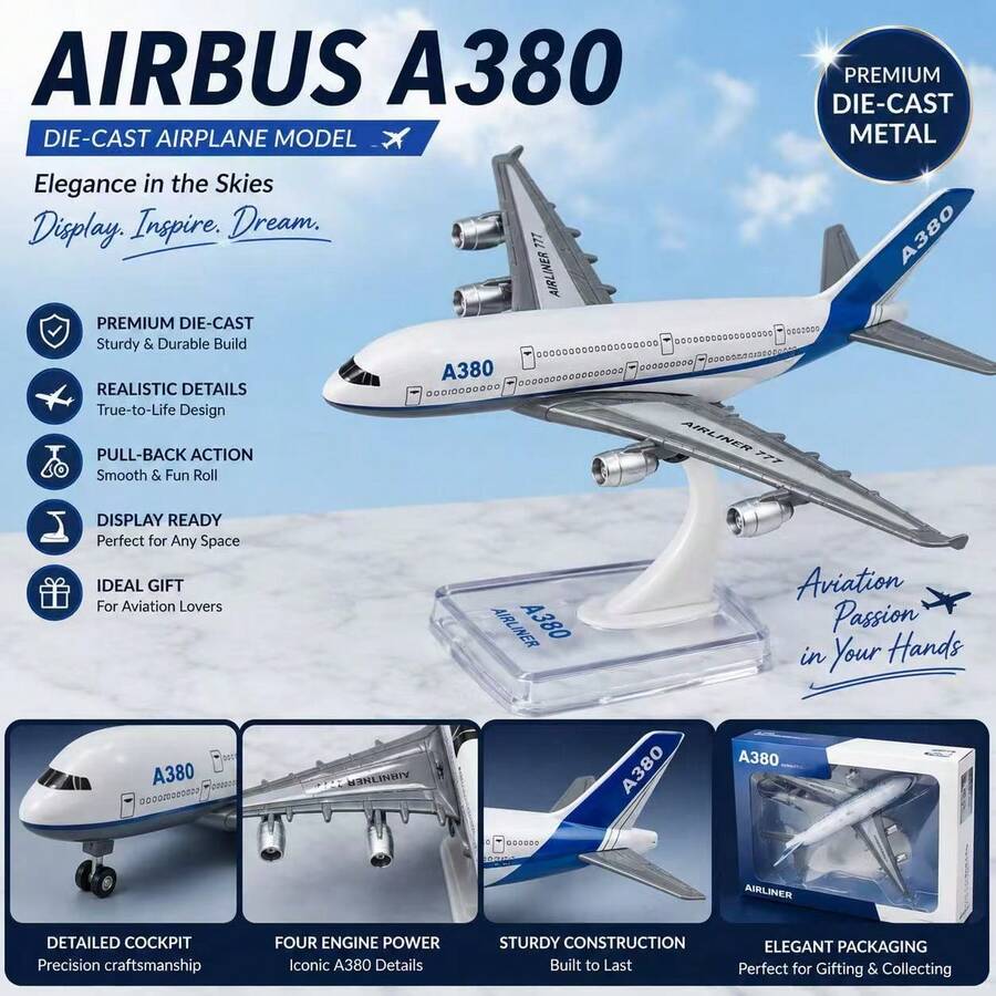 Figura decorativa de avión, adecuada como regalo de vacaciones - Blanco - Ver 1