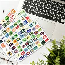 1000+Pcs Alphabet Sticker Book, 20 Sheets Ransom Note Style Mixed Font Letter Stickers For Journal, Scrapbook, Laptop, Phone Case & Gift Box For Stationery Lovers, Creatives & Collectors School Supplies - Alien - View 3
