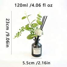 1pc 120ml Flameless Essential Oil Diffuser, Fresh Air Reed Diffuser Suitable For Bedroom, Living Room And Bathroom - one-size - View 6