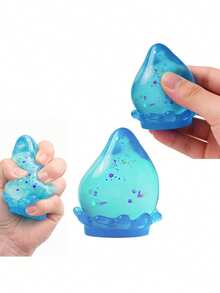 Drop Squishy Toys, Transparent Teardrop Shape Slow Rising Stress Relief Toy, Soft TPR Squishy Fidget Toy For Kids Adults, Anxiety Relief Hand Sensory Toy For Office Classroom, Cute Colorful Squeeze Ball For Party Favors, Birthday Gift, Stocking Stuffers - Multicolor - View 10