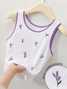 4 piezas Camiseta de mujer con cuello redondo bordada con pimiento picante y limón - Blanco 4 - Ver 6