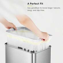 21 Gallon / 50-90 Liter, 60 Count Drawstring Trash Bags, Heavy-Duty Unscented Trash Bags, Easy-Dispense Roll For Kitchen & Home Use, Code G, White - 12.9 加侖袋裝/代碼 J - 查看 1