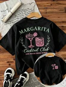 Stylish Unisex T-Shirt With Tropical Print, Ideal For Holidays, Halloween Parties, And Mexican Independence Day - 黑色 - 查看 1