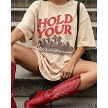 2026 NEW Country Music Festival Shirt,Hold Your Horses Shirt  Western Graphic Tee  Country Concert Outfit  C (2),Summer Outfits For Women,Graphic Tees Women,Blusas Bonitas De Mujer - Màu be - Xem 11