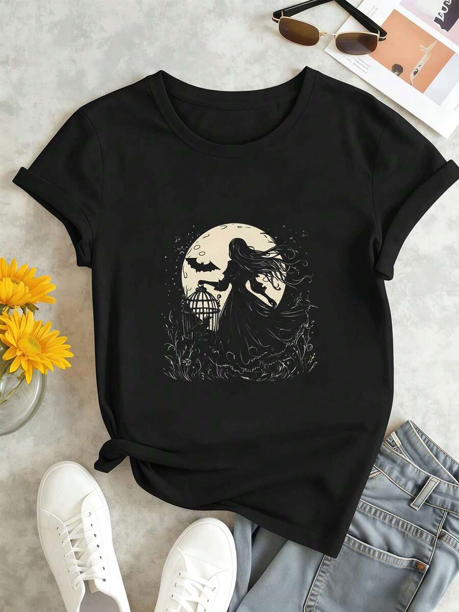 Women T-Shirts - Black - View 1