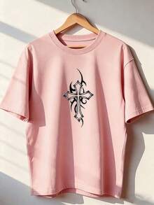 Gothic Short-Sleeve T-Shirt, A  Short-Sleeve T-Shirt For Spring And Summer 2026, Made In Mexico, 180 Grams. Cartoon Print, Couple Design, Suitable For Indoor Or Outdoor Wear. Crew Neck, Unisex, Ideal For Office And Leisure. One-Pack. - PK-P631577SLNDXZGY436 - 查看 1
