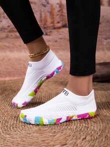 ZVB Women's Water Sports Shoes, Casual Breathable Lightweight Non-Slip Barefoot Beach Wading Shoes For Summer Surfing Swimming Fishing Diving - White - View 7