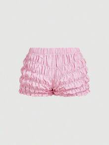 Conjunto de 2 piezas de top sin mangas y shorts con estampado de lunares en contraste para mujer - Rosa - Ver 10