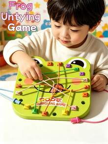 Juguete rompecabezas desafiante de rana con bolsa de almacenamiento, juego interactivo padres-hijos para entrenar el pensamiento lógico y destrabar, adecuado para niños y niñas de 3 a 12 años, regalo de cumpleaños - Multicolor - Ver 2