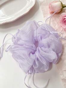 1 chiếc nơ ruy băng ballet màu vàng bằng vải chiffon, dây buộc tóc mềm mại, thanh lịch dành cho nữ, dây buộc tóc đuôi ngựa mùa hè, dây chun buộc tóc, dây buộc tóc bằng cao su. - Nhiều màu - Xem 8