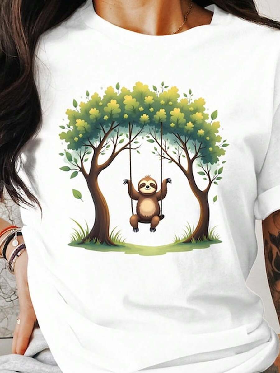 Cute otro en Swing T1S1Hirt, Adorable Animal Illustration T1EE, Fun Nature Graphic S1Hirt, Unique Gift for other Lovers, C1Asual Wear.