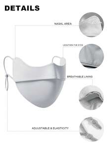 Este es un paquete individual de mascarillas faciales para mujer. Son reutilizables, transpirables y protegen del sol, con bucles ajustables para las orejas, adecuadas para la primavera - Varios estilos - Ver 4