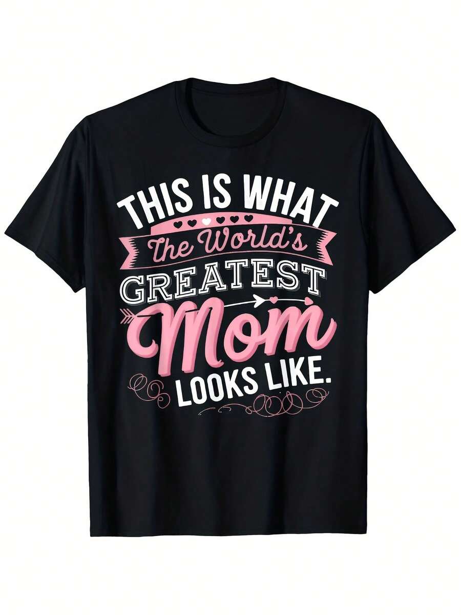 Mejor Mamá, Madre Increíble, Mamá de Cumpleaños, Camiseta para el Día de la Madre, Estilo 2, Talla Grande - Negro - Ver 1