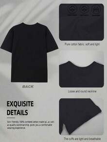 Women's 100% Cotton T-Shirt With Retro Graphic Print "Butterfly Grunge" Y2K Gothic Style Short Sleeve Casual - Soft To The Touch And High Quality - 黑色 - 查看 4