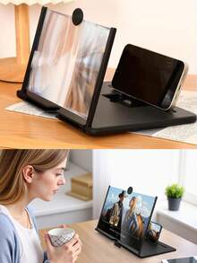 New High-Definition Mobile Phone Screen Magnifier With Foldable Stand - 10/12 Inch Desktop Video Magnifier. Suitable For Various Models. Convenient To Carry. - Multicolor - View 4