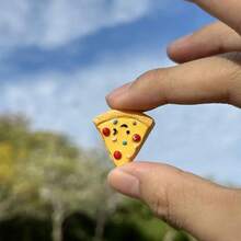 3/6/12pcs Cute Pizza Set Fridge Magnets, Creative Resin Pizza Fridge Magnets, Suitable For Home, Cabinet And Whiteboard Decoration, Room Decoration, Office Decoration - Multicolor - View 8