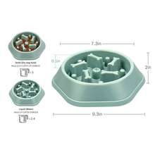 Slow Feeder Dog Bowl Puzzle Design – Anti-Choking Pet Food Bowl For Small & Medium Dogs – Non-Slip Slow Eating Dish For Healthy Digestion (Blue/Green)(1-Pack Or 2-Pack) - Xanh lam / Gói 2 - Xem 8