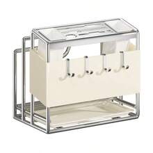 Multifunctional Stainless Steel Knife Holder Integrated Kitchen Countertop Knife And Cutting Board Storage Rack - Multicolor - View 10