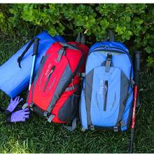 New 30L Extra Large Capacity Backpack, Thickened Canvas Work Luggage Bag, Unisex Outdoor Travel Rucksack - Blue - View 3