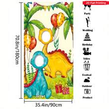 1 Tấm vải treo rỗng hình khủng long hoạt hình, phông nền chụp ảnh sinh nhật trẻ em, trang trí công viên khủng long nhiệt đới, phông nền treo rỗng cho tiệc sinh nhật bé, phông nền chụp ảnh hoạt động chủ đề khủng long, vải treo rỗng hình bóng bay khủng long hoạt hình, chất liệu sợi polyester, khung ảnh trang trí chủ đề mẫu giáo, vải treo trang trí chủ đề rừng rậm ngoài trời - A - Xem 8