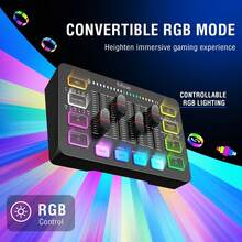 Podcast Sound Card Recording Studio Kit, Equipped With Dynamic XLR/USB Gaming Microphone, USB/XLR Microphone Set With Volume Slider/XLR Interface, Suitable For PC Gaming, Recording, Video, Vocals - Ampligame - FIFINE KS5 - Black - View 9