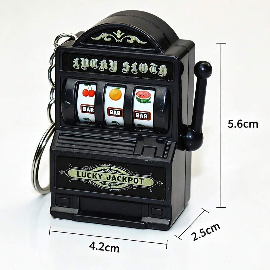 Móc khóa máy đánh bạc mini hình trái cây mới, mặt dây chuyền máy đánh bạc cổ điển sáng tạo, móc khóa máy đánh bạc có thể chơi được, đồ chơi giảm căng thẳng mô phỏng máy chơi game, móc khóa mạ điện nhiều màu, phụ kiện túi xách ngộ nghĩnh, đồ dùng giảm căng thẳng văn phòng, đồ chơi giết thời gian cho học sinh, móc khóa máy lắc hoài cổ, móc khóa chống mất cảm giác kim loại, quà tặng độc đáo, quà tặng đặc biệt cho bạn bè và người yêu, trang trí ba lô cá nhân hóa, mặt dây chuyền máy chơi game bỏ túi di động